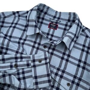 UNTUCKit Blue and White Plaid Casual Button Down Shirt